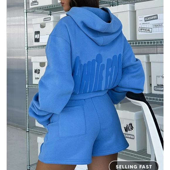 White Fox Boutique Archive 6.0 Oversized Hoodie Blueberry - Picture 2 of 3